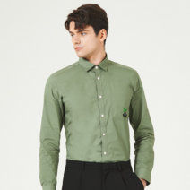 코디갤러리 95130 SIZE 카키 투동섭 콜라보 포켓자수 면 셔츠_CDSTA13NSK