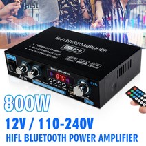PUZU LVPIN DSP 카오디오 바이크 오토바이앰프 해양보트 AK35 380 800W 홈 디지털 앰프 오디오 110-240V 베이스 전원 블루투스 Hifi FM 자동 음악 서브