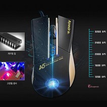 SPRa_게이밍 롤마우스 유선 게임용 PC방 마우스 광마우스rst705, 상품선택, SPRa_IMICE마우스X5화이트