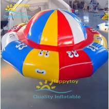 바나나 보트 수상 레저 팽창식 물 견인 가능 아쿠아 게임 디스코 토성 스키 스피너, 3.5 meters diameter+WHITE