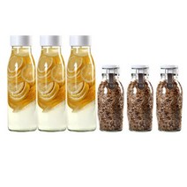 [실리쿡] 오일유리물병세트(유리물병1000ml 3개+오일병500ml 3개+스윙병세척솔), 상세 설명 참조, 상세 설명 참조
