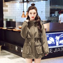 후드 사파리 점퍼 봄 가을 아우터 여성 트렌치코트FFE