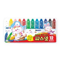 색연필 아모스 파스넷 12색(NEW) 조카선물 미술놀이 색칠 아기크레용 초등학생 유치원, 본상품선택