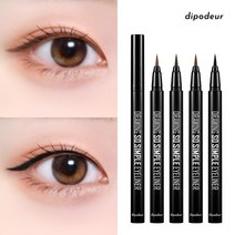 딥오데르 드로잉 쏘 심플 아이라이너 1+1, 리얼블랙, 1세트