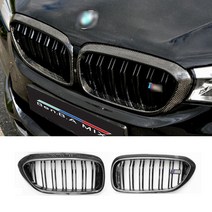 BMW G30 5시리즈 리얼카본 키드니 그릴 2줄 신형 M 퍼포먼스 520d 530i 540i 등 00072, 2번 리얼카본 3색블랙