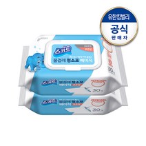 [KT알파쇼핑]스카트 물걸레청소포 베이직 표준형 30매 2팩
