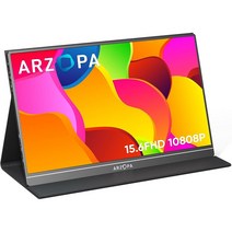 ARZOPA 휴대용 모니터 15.6인치 FHD 노트북/PC/Mac/PS4/Xbox/Phon, 옵션1