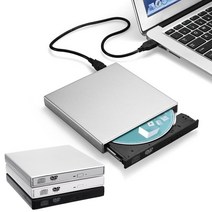 블루레이플레이어 외장cd롬 외부 DVD 광학 드라이브 콤보 USB 2.0 CD 버너 CD/DVD-M 플레이어 슬림 휴대용 리더 레코더 노트북 PC, WHITE