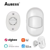 무선초인종 무선차임벨 도어벨 Tuya Zigbee 스마트 모션 센서 미니 Pir 라이프 원격 알람 알렉사 홈 배터리 포함, 8.1pcs