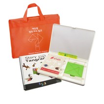 에듀쌤 창의 자석칠교 퍼즐 스토리텔링 세트(칠교+스토리텔링북+학습가이드북+보관케이스+공간나눔자), 창의 자석칠교 스토리텔링세트