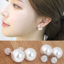오브젬 진주 클러치 투웨이 큐빅볼 귀걸이