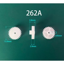 262A 0.5M 기어 26 치아 구멍 2mm 타이트 DIY 모델 장난감 모터 부품 피니언 액세서리 10 개/묶음, 01 26 teeth_01 2mm tight