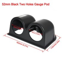 AD 2 ;52mm 자동 디지털 오일 압력 게이지 12V 레이싱 블랙 홀더 센서 0 ~ 120psi 프레스 LED 미터, 05 Double Pod