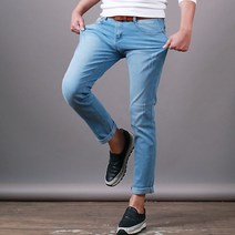 스댕클럽 남성용 히든밴딩 데님 워싱 데일리 청바지 SKD0961