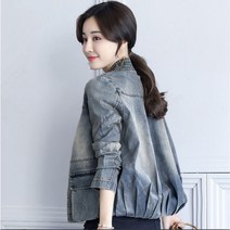빌리즈빈여성 가을 루즈핏 데일리 스터치 청 자켓 B 012