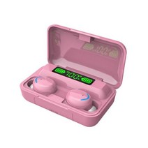 F9 블루투스 이어폰 TWS 헤드폰 무선 헤드셋 마이크 포함 3000mAh 충전 박스 스테레오 인이어 이어 이어 버드 스포츠, pink
