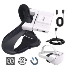 오큘러스 퀘스트 2 냉각 팬 페이스 마스크 액세서리 메타 VR 안개 방지 공기 순환 링크, Bundle 1