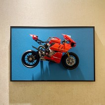 레고케이스 호환 모듈러 투명 아크릴 전시함 보관 장식장 벽걸이 42130 진열장, 프렌치블루2