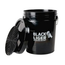 블랙라이거 세차버킷 + 뚜껑 + 그릿가드, 20L, 검정, 6개