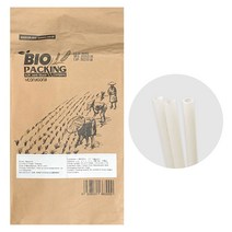 친환경 생분해성 먹을 수 있는 쌀빨대 벌크/개별포장, 벌크 쌀빨대 100개입 (20cm)