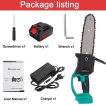 기계톱 충전식 휴대용 전기톱 10 인치 Makit 18V 가지치기 정원 과수원 클립 배터리 나무 분할, 01 Type A_01 EU