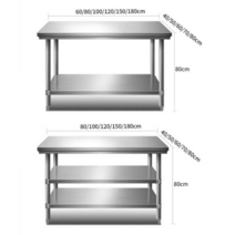 서스테이블 포장 베이킹 검사 작업대 꽃집 택배 스텐, 길이 80 폭 60 높이 80 3층