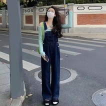 urkoteer데님멜빵바지 여성 작은키 점프수트cx-21