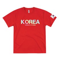 2023년 NEW KOREA 남여공용 대한민국 코리아 홀로그램 면 쿨론 반팔 티셔츠