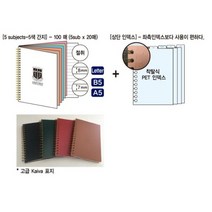 인덱스 절취스프링 좌철 노트 Letter 100매 옥스포드, 없음