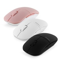 아이락스 무소음 무선 마우스 저소음 PC마우스 4단계 DPI 사무용 업무용 휴대용 노트북용, 블랙