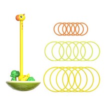 GHSHOP 링 토스 야외 게임 내구성 홈 장식 크리 에이 티브 가족 공예 야외 게임 탁상 거실 중심에, 51×22cm, PP, 다색