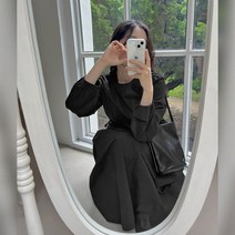 뮤엔 스트랩 코튼롱원피스