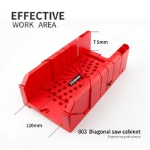 클램핑 마이터 박스 목공 톱 12 인치 커터 도구 조절 가능한 레버 바 빨간색 또는 검정색 1 개, [01] red colour, 01 red colour