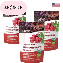 LOOV 루브 핀란드산 링곤베리 파우더 무설탕 분말 4온스 113gX3 66일분, 1개, 기본, 113g