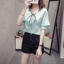 JUNNISTORE/프릴 플레어 블라우스
