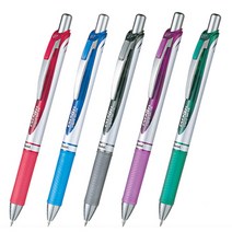 펜텔 에너겔 노크식 중성펜 젤펜 볼펜 BL-77, LRP5-A 블랙 0.5mm