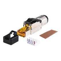 산업용 Cat6A Cat7 Cat8 툴리스 필드 종단 플러그 차폐 RJ45 빠른 설치 커넥터 크림핑 도구 필요 없음, Cat7 (metal boot)_50 pcs
