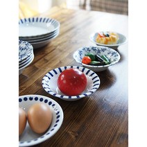 르디망쉬 일본풍 블루에가와리 세라믹 도자기 찬기 4P세트 소/중/대, SET, 4개, 블루에가와리 찬기 대사이즈 4P