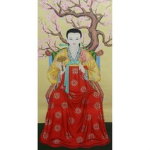 매화 대신 탱화 무속 큐빅 그림 만들기 비즈 공예 보석십자수 재료 세트, 90x170cm 전체 원형 큐빅, 1개