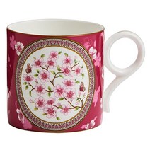웨지우드 머그컵 찻잔 사쿠라 핑크 원더러스트 Mug Tokyo 커피, 딥 핑크