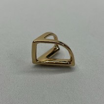 고급 쁘띠 트월리 스카프링 스카프고리 V형 골드