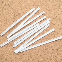 [쥬쥬핑크] 마스크 코 와이어 노즈 철심 납작 0.4x8cm (10개), 화이트(10개)