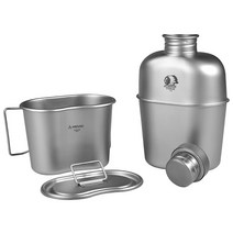 아베나키 아베나키 티타늄 수통 반합세트 수통1100ml 반합700ml 슬링백, 수통만(슬링백포함)