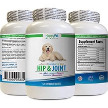 강아지 관절 영양제 관절약 보조제 HAPPY PET VITAMINS LLC Dog inflamation - Hip and Joint Health Stiff Solution LUBR