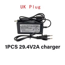 리튬 배터리 24V 58000mAh 7S3P 18650 팩 전기 자전거 바이크 오토바이 스쿠터 이온 충전식 충전기, [04] UK Plug charger, 04 UK Plug charger
