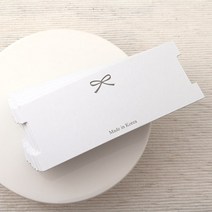 비즈아이 [9133-25]브레이슬릿팔찌포장지 9x3.5cm 화이트리본 1팩(200개)