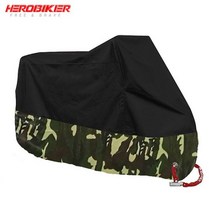 자전거보호 HEROBIKER 오토바이 커버 모든 방수 방진 UV 야외 스쿠터 비 3612922737, XL for 2001mm-2100mm, Camouflage