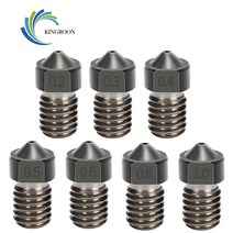 킹룬 KINGROON E3D 경질 강철 노즐 금형 압출기 압출 부품 나사산 1.75mm 3D 프린터, 02 4PCS_01 0.2mm