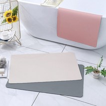 모노블리스 논슬립 빨아쓰는 3세대 규조토 발매트 2개입, 연그레이+인디핑크, 1세트
