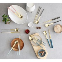신혼부부용 주방살림템 고급 골드 수저 결혼선물 인테리어식기 나들이용품 예쁘게밥먹기 나를위한, 숟가락 올리브